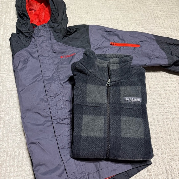 Columbia Other - Columbia Rain Jacket and fleece set Omni-shield outerwear set kids medium 10/12